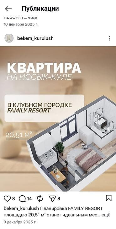 Батирлер: 1 бөлмө, 21 м², Элитка, 2 кабат, ПСО (өз алдынча бүтүрүү) — 4