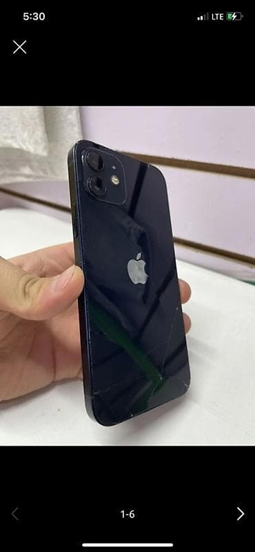 IPhone 12, Колдонулган, 128 ГБ, Кара, 100 % — 2