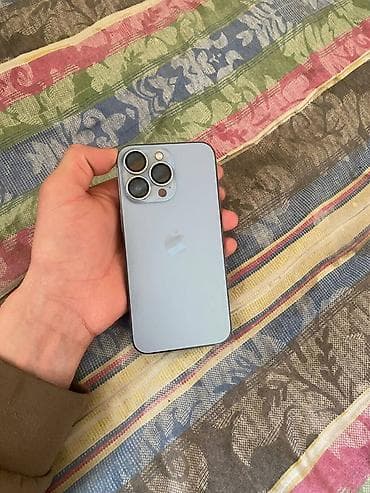 12 про мини: IPhone 13 Pro, Б/у, 128 ГБ, Голубой, Стилус, Кабель, Чехол — 1