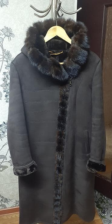 Шорты: Дубленка размер 48-50. цвет темно коричневый. мех натуральный норка — 2