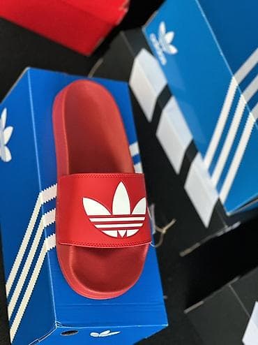 yeezy slides: Мужские сандалии, 42, Adidas, Новый, цвет - Красный — 3