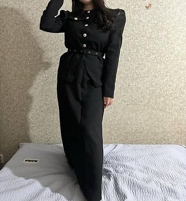 коктельное платье: Вечернее платье, Классическое, Длинная модель, С рукавами, M — 1