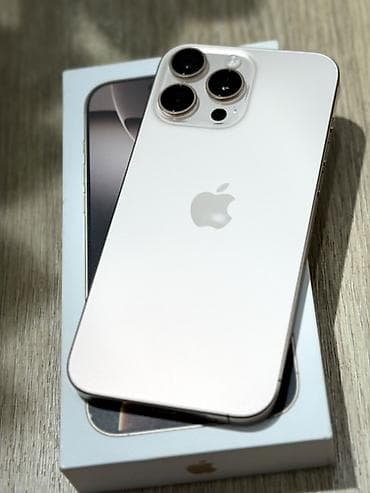 IPhone 16 Pro Max, Б/у, 256 ГБ, Desert Titanium, Коробка, 91 %