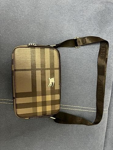 Классическая сумка, Burberry, Материал: Искусственная кожа, Застежка на молнии, Унисекс