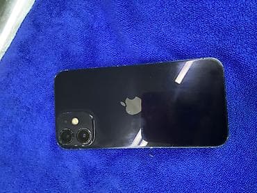 IPhone 12 mini, Б/у, 64 ГБ, Черный, Чехол, 72 % — 1