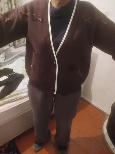 одежда для кормящих: Женские вещи 1) Кардиган - Цвет: темно-бордовый с контрастной белой — 1