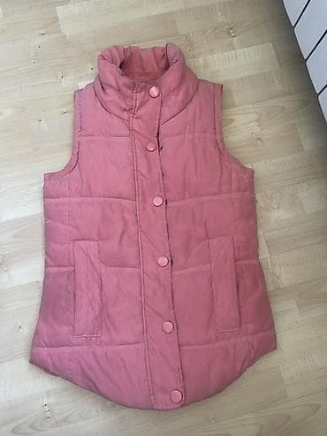 Стеганый утеплённый жилет без рукавов, розовый. - Приятный матовый