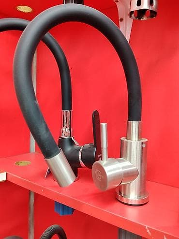 Кухонные краны: Смеситель для кухни S-Line AISI 304 с гибким изливом - Корпус и — 1