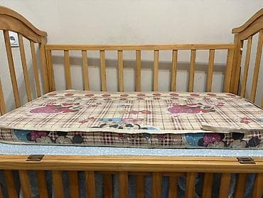 детская кроватка ручная работа: Детская деревянная кроватка с матрасом - Материал: натуральное — 6