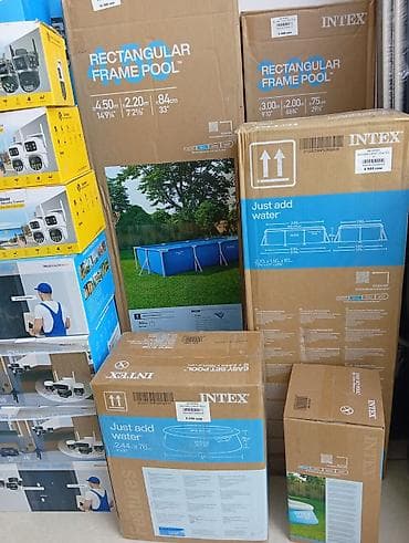 пруд для рыбы: Каркасный бассейн INTEX Metal Frame Pool 2.44 × 0.51 м - Тип — 2