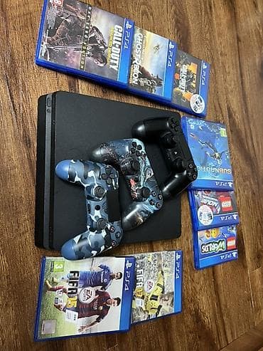 Sony PlayStation 4 Slim + комплект аксессуаров и игр Состав набора: -