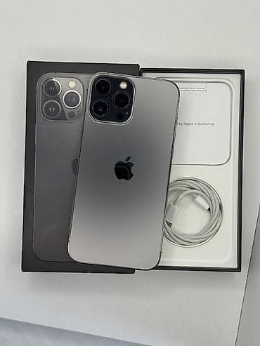 IPhone 13 Pro Max, Б/у, 512 ГБ, Space Gray, Кабель, Коробка, 80 %