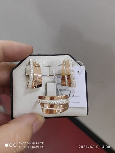 свадебные наборы ручной: Набор украшений, Проба 925, Женские, Новый — 6