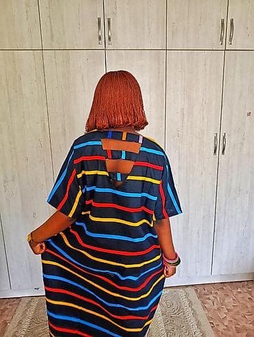 платье на пляж: Повседневное платье, Лето, Длинная модель, Оверсайз, Стандарт — 1