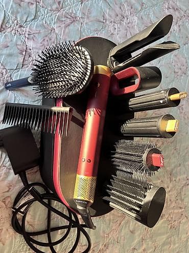 Тиричилик техникасы: Стайлер Дайсон коанда 2х в бордовом цвете. Что входит: - Основной — 3