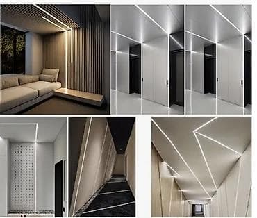 свето диоды: Алюминиевый профиль для встраиваемой светодиодной подсветки (линией — 2