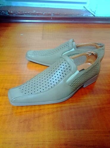 эспадрильи новые: Мужские туфли, 42, Новый, цвет - Бежевый, Самовывоз — 2