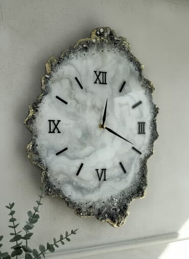 домашний часы: Декоративные настенные часы «Silver Onyx” ————————————————— Авторская — 1