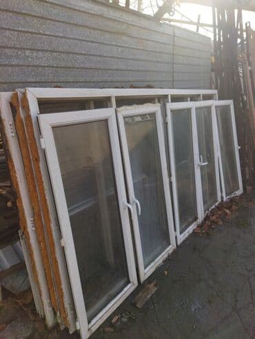 кийим ош: Пластиковые окна 5шт, дверь 1шт размеры высота 150см ширина 3метра — 1