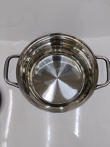 Кастрюля с крышкой, нержавеющая сталь, черный корпус с «крапинками» - — 3