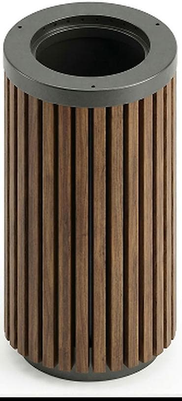 кришка: Артикул: MKS-UT-012 Название: Урна уличная металл и дерево 38x38x83 см — 3