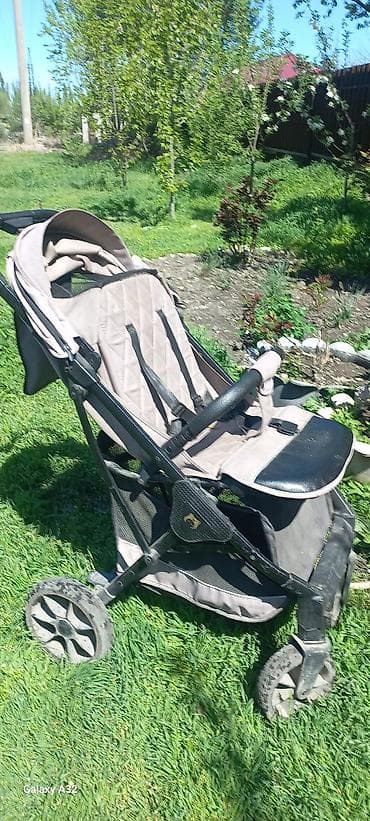 Коляскалар: Прогулочная коляска InnoBaby (надпись на раме) серо-бежевого цвета — 4