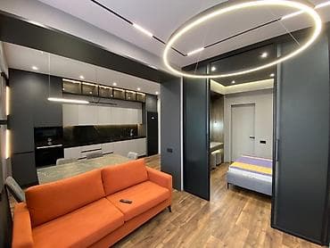 квартира студия 28 метров: Студия, Риэлтор, Без подселения, С мебелью полностью — 3