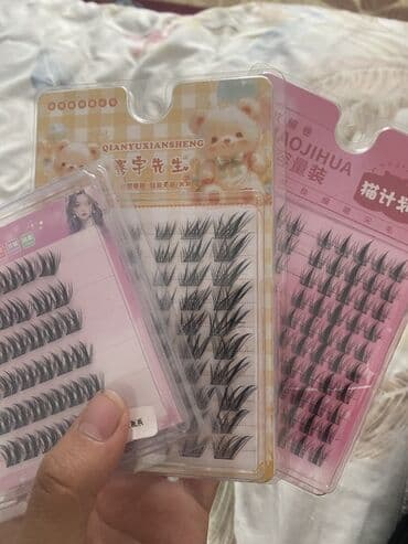 пинцеты для ресниц: Набор пучков накладных ресниц - Формат: пучковые ресницы на ленте — 6