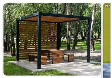 деревянные беседки цена: Пергола, Металл, Отдельностоящая, Ламельная система — 1