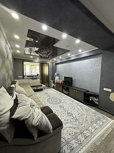 osh flat: 3 комнаты, 57 м², 6 мкр 104 серия, 1 этаж, Евроремонт — 3