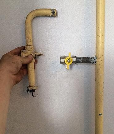 установка печи: Газификация, Монтаж газопровода — 6