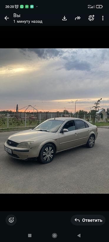 на лобовое: Ford Mondeo: 2001 г., 2 л, Бензин, Седан — 1