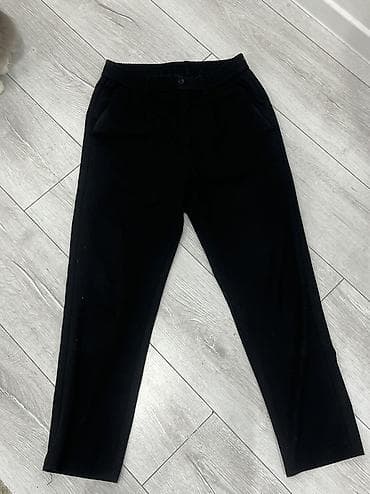 хлопковые брюки мужские: Мужские брюки, Б/у, цвет - Черный, Самовывоз, Бесплатная доставка, Платная доставка — 1