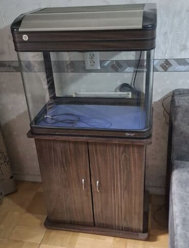 аквару: Аквариумный комплект с тумбой и крышкой - Объём аквариума — 3