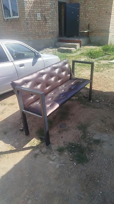 кора дерева: Скамейка Металл, Со спинкой, Без крыши — 1