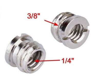 рем комплект: Винт, адаптер переходник с резьбой от 1/4 до 3/8 дюйма - набор 5 шт — 1