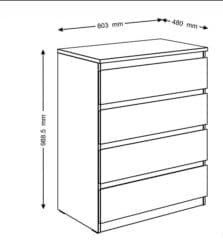 Шкафы: Комод для одежды, Новый, Без зеркала, цвет - Белый, Самовывоз, Платная доставка — 3