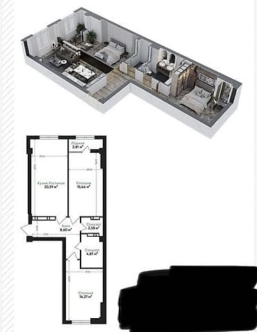 Новостройки от застройщика: Строится, Элитка, 3 комнаты, 70 м² — 4
