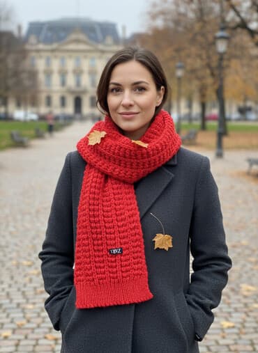 брендовые шарфы: Моюн орогуч, Жаңы, Унисекс, түсү - Кызыл — 1