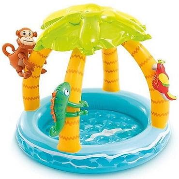 Игрушки: 🌴 Детский надувной бассейн «Тропический остров» Intex 58417 с навесом — 2