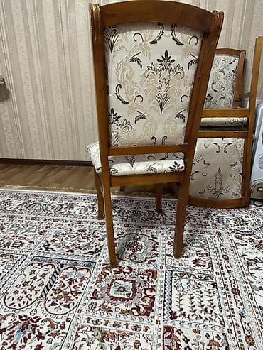 Стулья, табуретки: Стул для кухни, Б/у, Дерево, цвет - Бежевый — 6