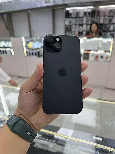 бу айфоны: IPhone 15, Б/у, 128 ГБ, Midnight, Зарядное устройство, Защитное стекло, Чехол, 81 % — 1