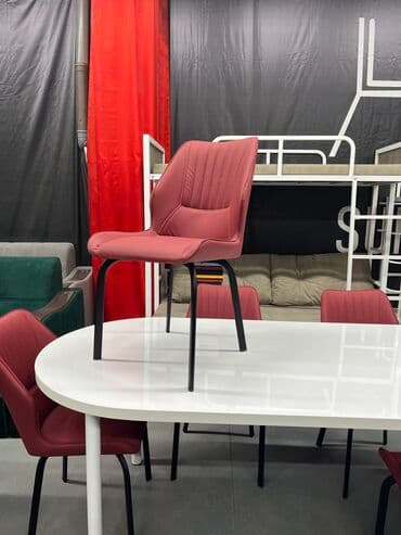 мебель бишкек столы и стулья фото цены: Кухонный стол и стул, Новый, В рассрочку, Бесплатная доставка, цвет - Красный — 7