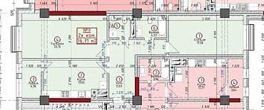 gala group: 2 комнаты, 76 м², Элитка, 3 этаж, ПСО (под самоотделку) — 2