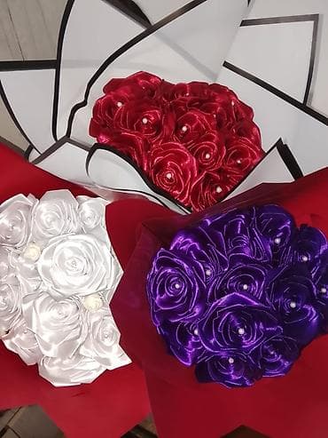 болуп: 🌹✨ КОЛ МЕНЕН ЖАСАЛГАН АТЛАС БУКЕТТЕР ✨🌹 Өзгөчө жана эстен кеткис — 4