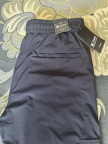 Шымдар: Мужские брюки Kiton - Цвет: темно‑синий (navy) - Фасон — 2
