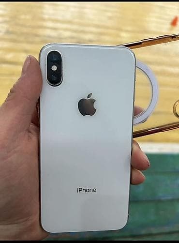 galaxy s19: IPhone X, Б/у, 256 ГБ, Серебристый, Чехол, 100 % — 1