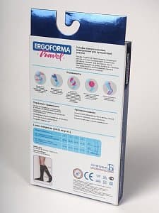 Медицинская одежда: Гольфы компрессионные унисекс 1 класса компрессии, черные Ergoforma — 2