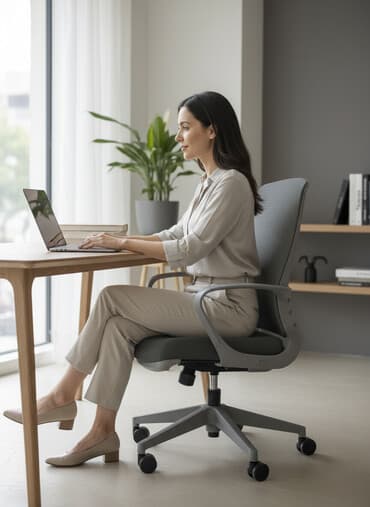 компьютерный кресло: Офисное кресло, С колесиками, цвет - Серый — 1