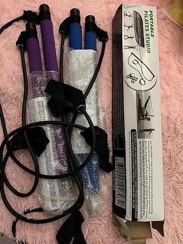 Спорт и отдых: Портативный пилатес-студия (Pilates Bar Kit) Комплект для домашних и — 4